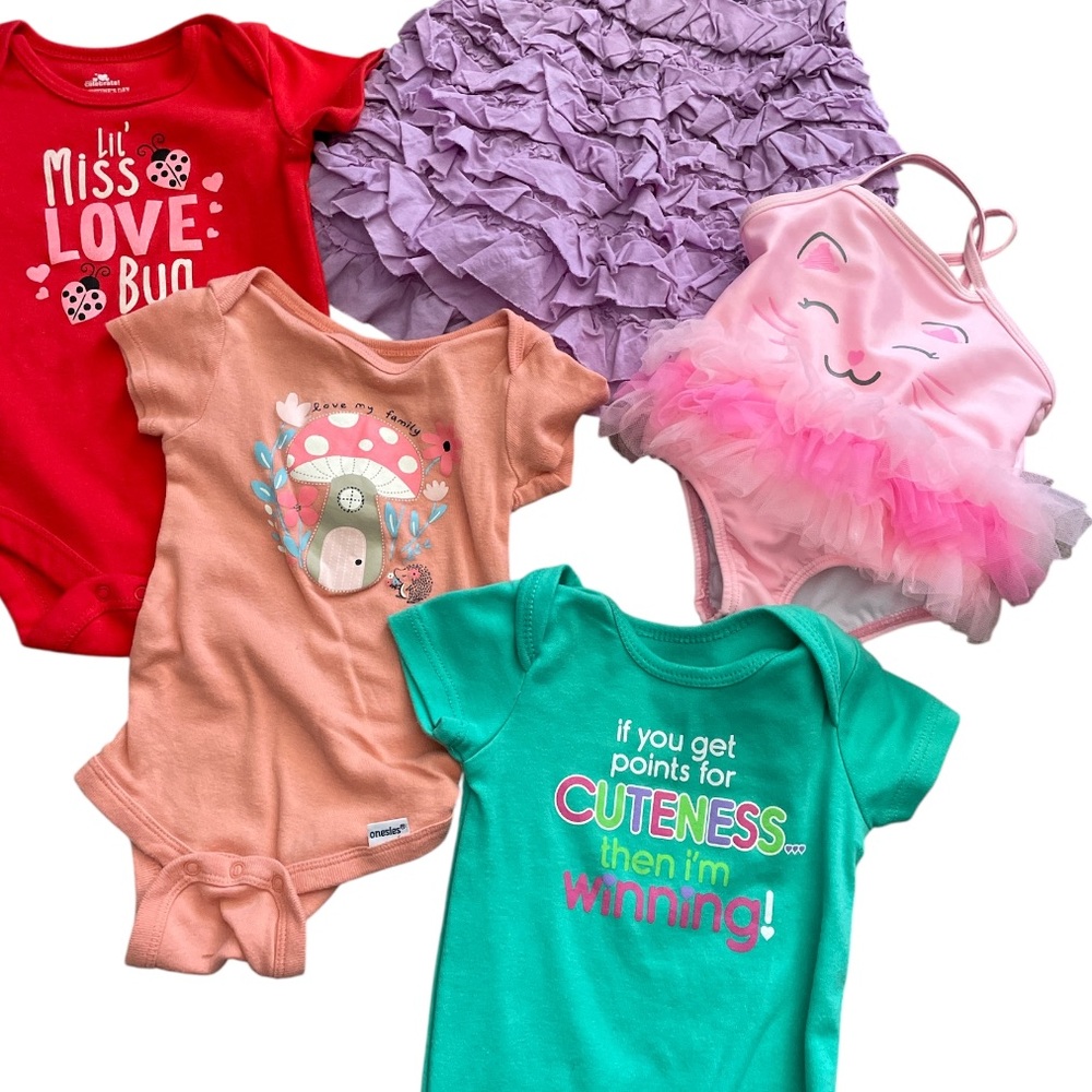 Baby girl infant clothing lot 3-6 months warm weather bundle - Picture 3 of 10